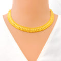 Festive Traditional Checkered 22k Gold Necklace Set 