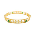 Lavish Attractive Diamond + 18k Gold Bangle