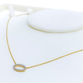 Priceless Oval 18k Gold + Diamond Necklace 