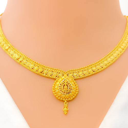 Classic Grandiose 22k Gold Rich Necklace Set 