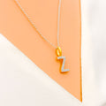 Z Diamond Letter + 18k Gold Pendant