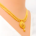 Traditional Embellished 22k Gold Floral Necklace Set 