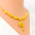 Ethereal Lovely 22k Gold Floral Necklace Set 