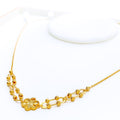 Shimmering Floral 21k Gold Necklace