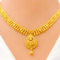 Gorgeous Dapper 22k Gold Dangling Necklace Set 