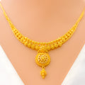 Palatial Floral Dome 22k Gold Beaded Necklace Set 