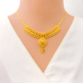 Iridescent Traditional 22k Gold Heirloom Necklace Set 