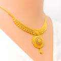 Alluring Elegant 22k Gold Curved Necklace Set 