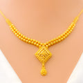 Nobel Classy 22k Gold Kite Shaped Necklace Set 