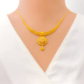 Refined Glamorous 22k Gold Ornate Necklace Set 