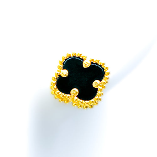 Modern Posh 21k Gold Clover Earrings