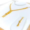 Impeccable Unique 22k Gold Dangling Necklace Set 