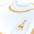 Impressive Alternating Sleek 22K Gold Necklace Set