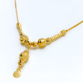 Sophisticated Sparkling 21k Gold Necklace