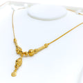 Sophisticated Sparkling 21k Gold Necklace