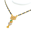 Iconic Dangling Heart 22k Gold CZ Mangal Sutra 