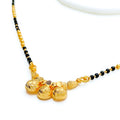 Reflective Triple Thali 22k Gold Mangal Sutra 