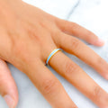 Timeless Sky Blue 22k Gold Enamel Band