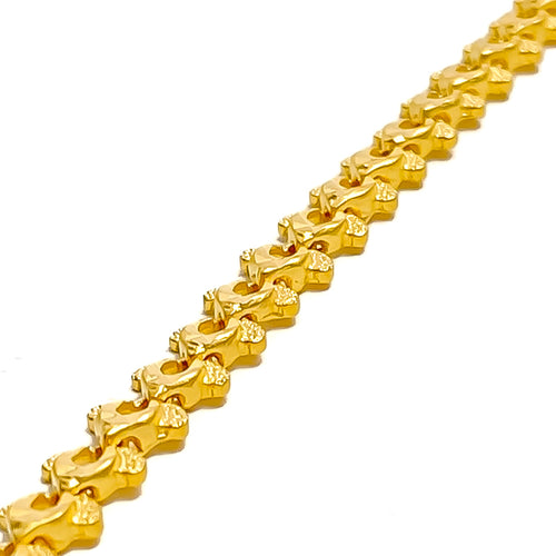 Exclusive Dual Textured 22k Gold Baby Bracelet 