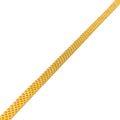 Glossy Dual Shade 22k Gold Flat Chain Bracelet