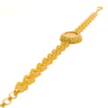 Radiant Round 21k Gold Floral Bracelet 