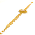 Captivating Netted Oval 21k Gold Bracelet 