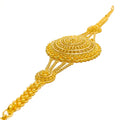Traditional Domed Mandala 22K Gold Statement Bracelet