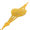 Dressy Three Chain 22K Gold Statement Bracelet