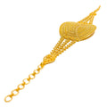 Dressy Three Chain 22K Gold Statement Bracelet