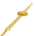 Glimmering Buffed Oval 21k Gold Bracelet 