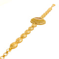 Mesmerizing Striped Oval 21k Gold Bracelet 