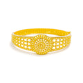 Graduating Checkered 22k Gold Screw Bangle 