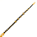 lovely-fashionable-22k-gold-black-bead-bracelet