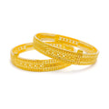 Intricate Traditional 22k Gold Bangle Pair 