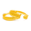 Impressive Wavy Graceful 22k Gold Bangles 