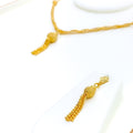 Trendy Twisted Rope Necklace Set