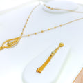 Radiant Posh 21k Gold Orb Necklace Set 