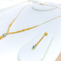 Opulent Gleaming 21k Gold Vibrant Necklace Set