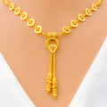 Sparkling Heart 22K Gold Necklace Set 