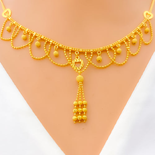 Majestic Laced 22K Gold Necklace Set 