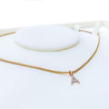 A Diamond Letter + 18k Gold Pendant 