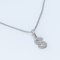 S Diamond Letter + 18k Gold Pendant 