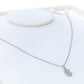 S Diamond Letter + 18k Gold Pendant 