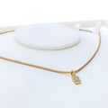 B Diamond Letter + 18k Gold Pendant 