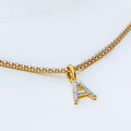A Diamond Letter + 18k Gold Pendant 