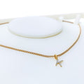 K Diamond Letter + 18k Gold Pendant 