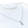 R Diamond Letter + 18k Gold Pendant 