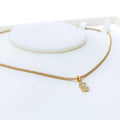 S Diamond Letter + 18k Gold Pendant 
