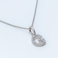 G Diamond Letter + 18k Gold Pendant 