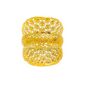 Fine Elevated 22k Gold Mesh Ring 